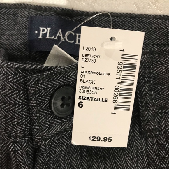 The Childrens Place boys black pants NWT - Picture 2 of 3